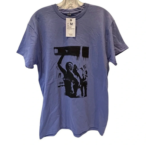 INXOUT Men's Medium Blue Graphic T-Shirt "Let the Crowd Follow You" - Picture 1 of 8